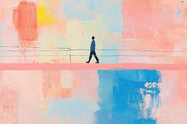Figure Walk | Pink Silence von Wunderbare Kunst