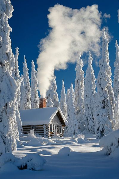 Winter hut magic by Poster Art Shop