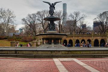 Bethesda Terrace and Fountain in Central Park New York  with the famous Angel of the Waters statue d by Mohamed Abdelrazek