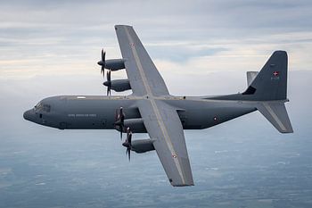 C-130. Air to air shoot above Belgium. Danish Air Force.
