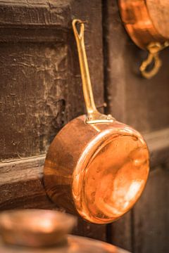A copper pan in Fez, Morocco by Tobias van Krieken
