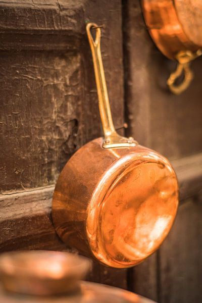 A copper pan in Fez, Morocco by Tobias van Krieken