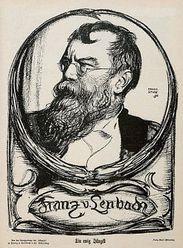 Franz von Stuck - Portret van Franz von Lenbach (1896) van Peter Balan