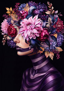Her Autumn Floral Portrait