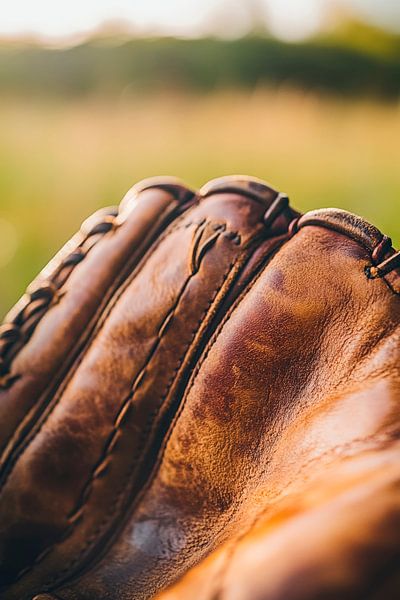 Baseball glove in the light by Poster Art Shop