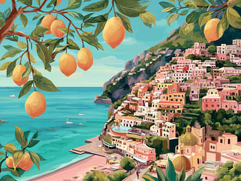 De kust van Amalfi, zomer in Italië