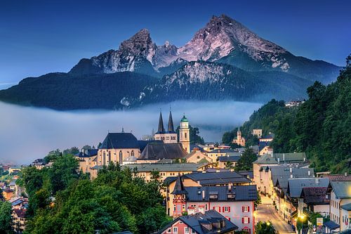 Berchtesgaden en Bavière avec le Watzmann le matin