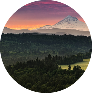 Panoramafoto van Mount Hood van Henk Meijer Photography