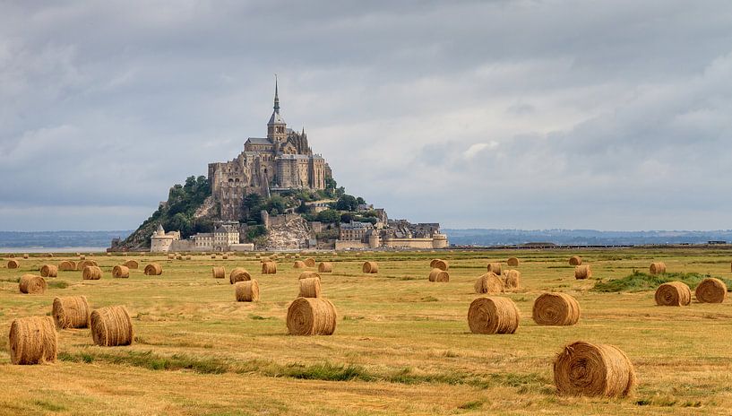 Mont Saint-Michel met strobalen par Dennis van de Water