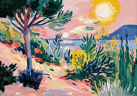 Abendstimmung an der Mittelmeerküste von Niklas Maximilian