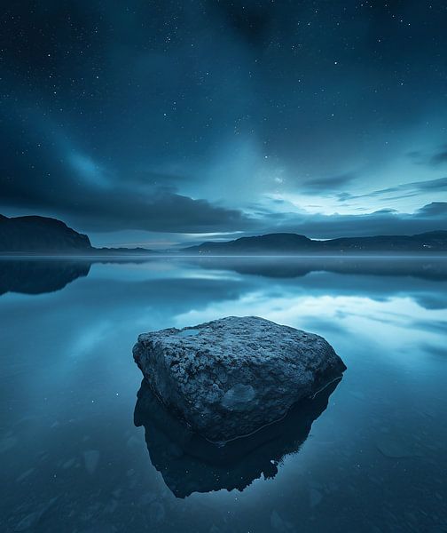 Landschaft unter Sternen von fernlichtsicht