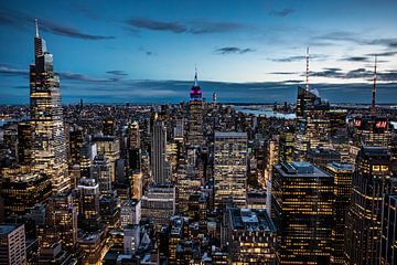 New York depuis le sommet du rocher (4) sur Albert Mendelewski