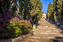 Kapelle Eglésia del Calvari auf dem Kalvarienberg in Pollenca, Mallorca von Christian Müringer