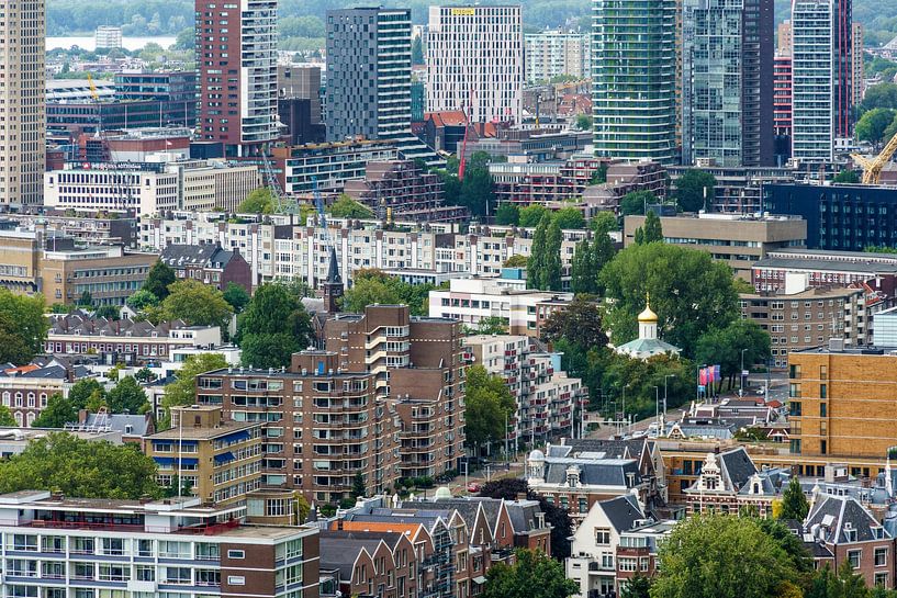 skyline Rotterdam van Mister Moret