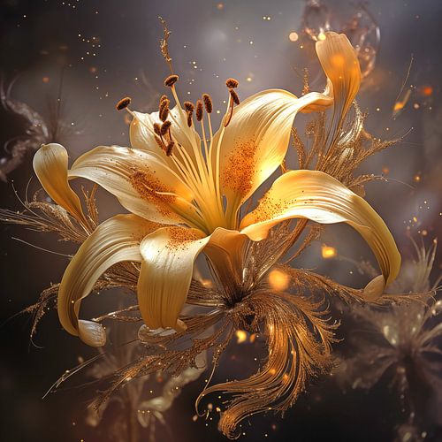 Sierlijke lelie met goudaccenten