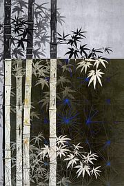Bamboo forest decorative nature collage by Vlindertuin-Art