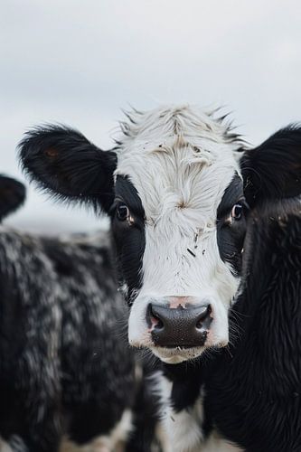 Portret van een Nieuwsgierige Koe