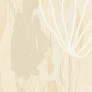 Abstract schilderij in pastelkleuren. Wit, beige, zachtgeel. van Dina Dankers thumbnail