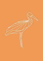 Ooievaar - Grafische dieren