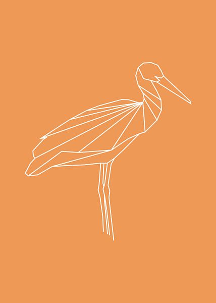Stork - Graphic animals by Dieuwertje Ontwerpt