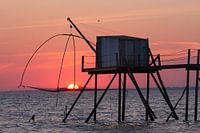 The sun caught in a Carrelet at Les Moutiers-en-Retz