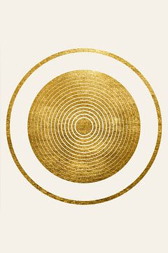 Gouden cirkel IV van Lily van Riemsdijk - Art Prints with Color