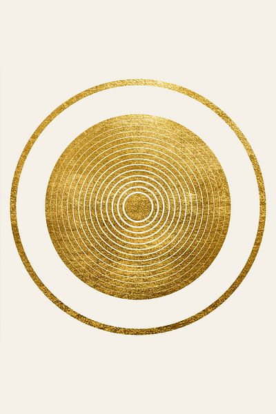 Cercle d'or IV par Lily van Riemsdijk - Art Prints with Color