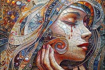 woman in mosaic by Egon Zitter