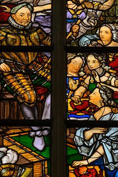 Glas-in-loodraam Nieuwe kerk Amsterdam van Peter Bartelings