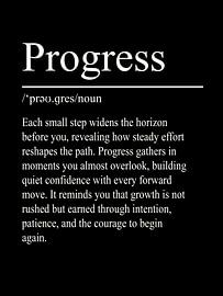 Progress Definitie - Zwart van WordsThatInspire