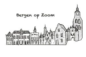 Skyline of Bergen op Zoom sur MishMash van Heukelom