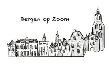 Skyline of Bergen op Zoom by MishMash van Heukelom