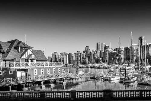 De haven van Vancouver - Monochroom
