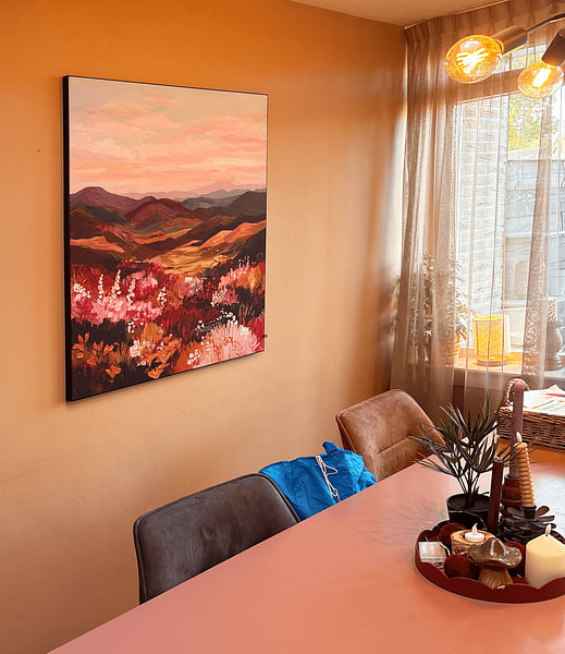 Klantfoto: Berglandschap III van Gypsy Galleria, als ArtFrame