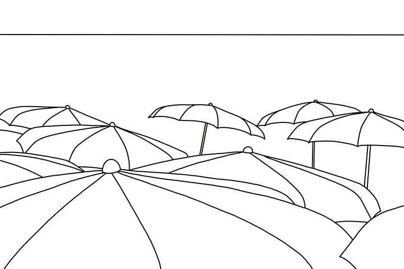 Parasols black and white by MishMash van Heukelom