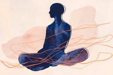 Meditation Silhouette by Poster Art Shop