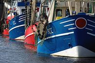 Des chalutiers pêcheurs amarrés dans le port par Jan Brons Aperçu