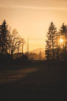 Schöner Sonnenuntergang am Jonsvatnet, Trondheim
