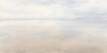 STILLE HORIZON in BEIGE im Nebel am MEER