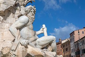 Rom - Figur auf der Fontana di Fiumi