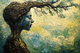 spiritual painting with trees