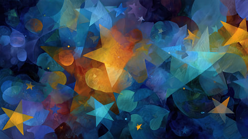 Abstracte sterren in de nacht panorama