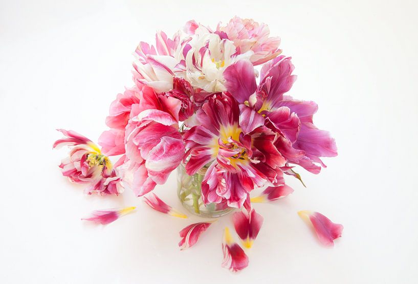 Historische Tulpen in Vase, Stillleben von Cora Koning