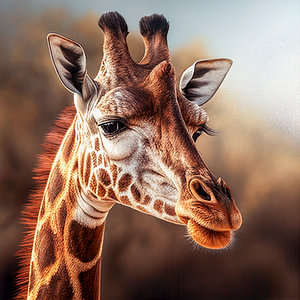 Portrait einer Giraffe Illustration
