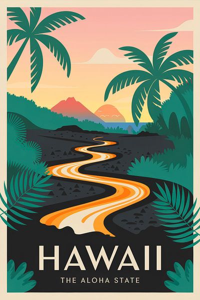 Hawaii Vintage Travel Poster by Poster Art Shop