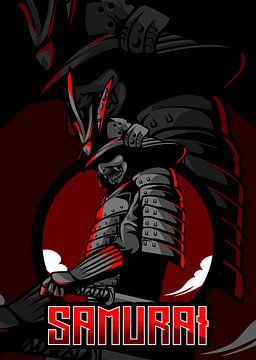 Black Samurai Japanese Culture Artwork