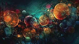 Abstract Digital Bubbles van Harry Stok