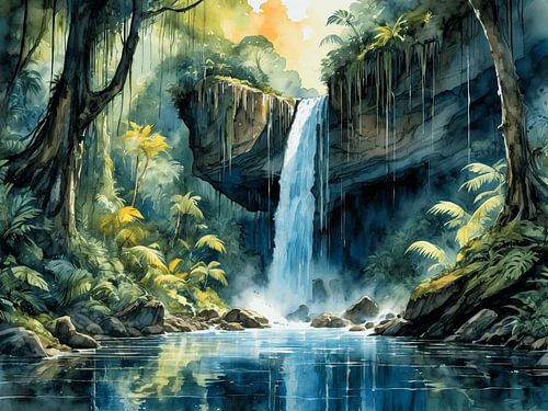 Chute d'eau de la jungle sur SirHeckeCreative