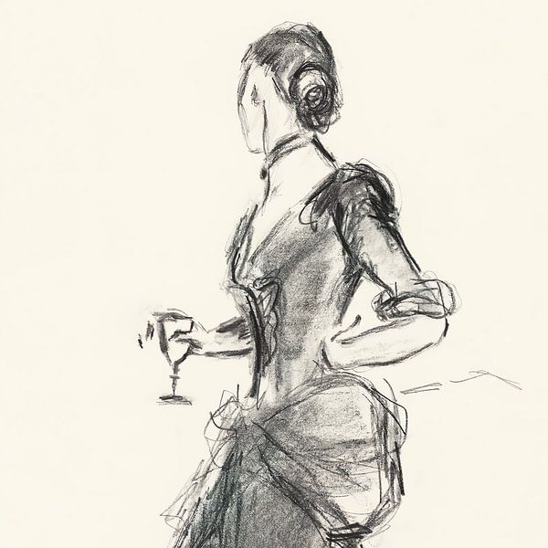Fashion Pencil Drawing van David Potter