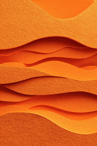 Abstrakte Wellen in warmem Orange Relief